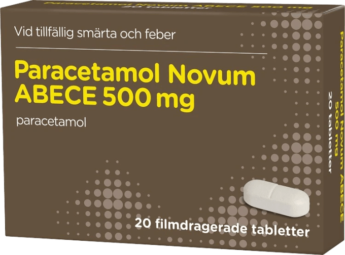 Paracetamol Novum ABECE filmdragerad tablett 500 mg 20 st ABECE