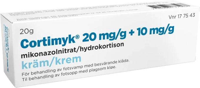 Cortimyk kräm 20 mg/g + 10mg/g 20 g Cortimyk