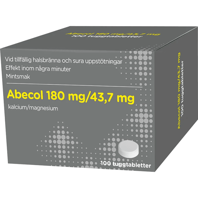 Abecol 180/43,7 mg 100 tuggtabletter ABECE