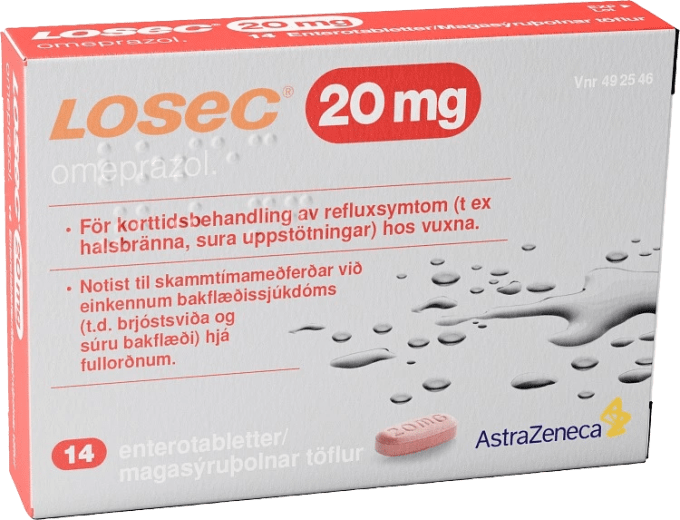 Losec enterotablett 20 mg 14 st Losec