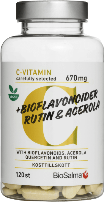 BioSalma C-vitamin 670 mg Bioflavonoider 120 tabletter BioSalma