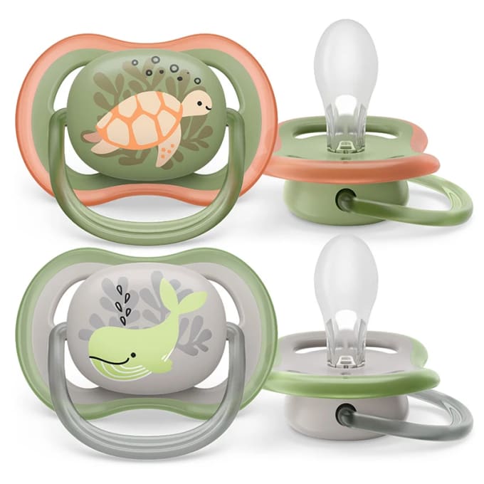 Philips Avent Ultra Air Napp 6-18 månader Grå & Grön 2-pack Philips Avent