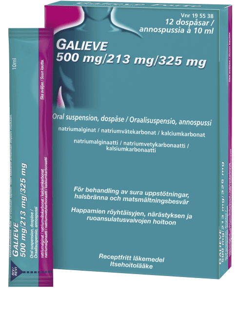 Galieve Oral suspension i dospåse 500mg/213mg/325mg Dospåse, 12st Galieve