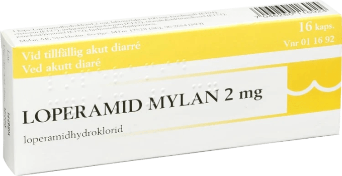 Loperamid Mylan kapsel 2 mg 16 st Mylan