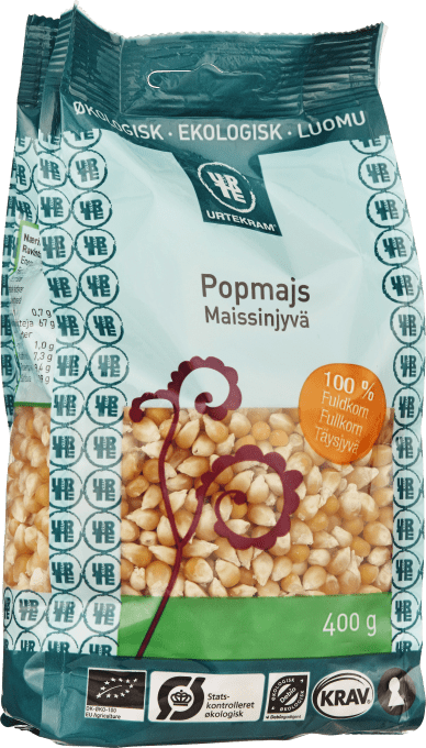 Urtekram Popcorn Eko 400 g Urtekram