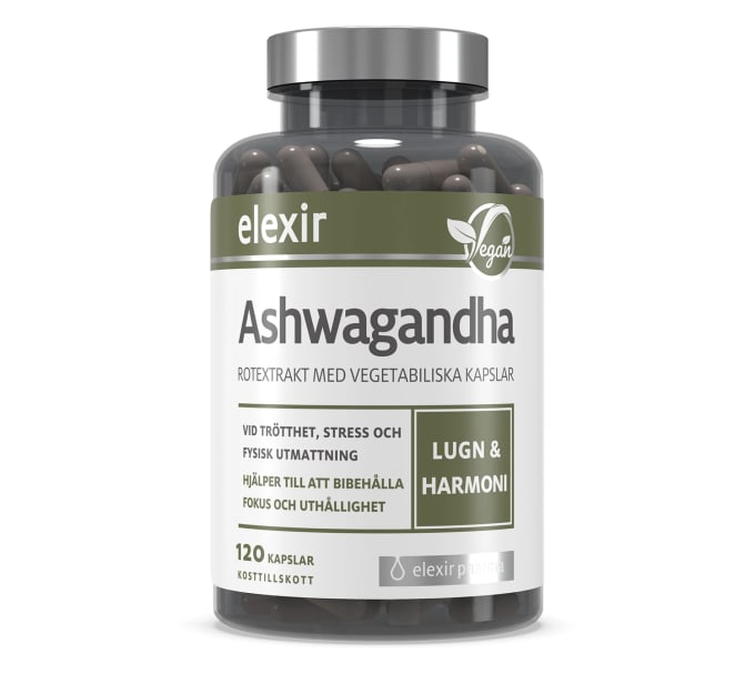 Elexir Ashwagandha 120 vegetabiliska kapslar Elexir Pharma