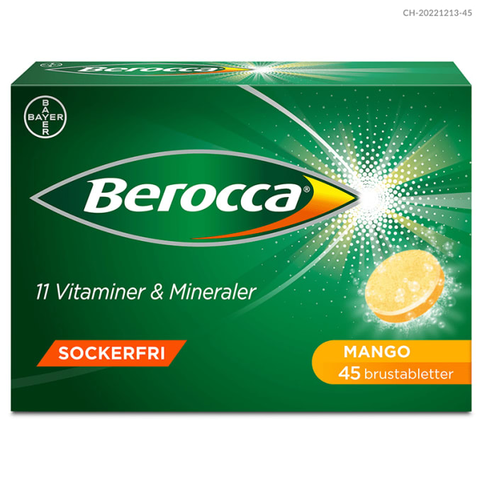 Berocca Energy Mango Brustablett 45 st Berocca