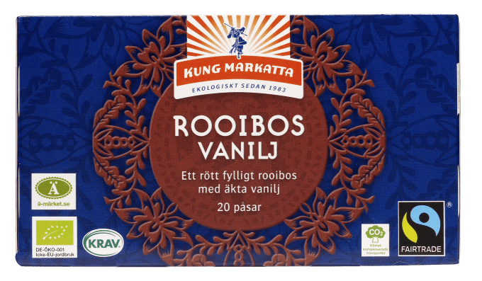 Kung Markatta Te Rooibos Vanilj Krav FT 20 påsar Kung Markatta