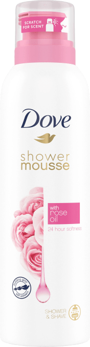 Dove Shower Mousse Rose Oil 200 ml Dove