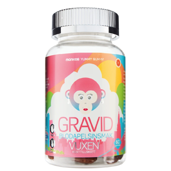 Monkids Gravid Blodapelsin 60 st Monkids