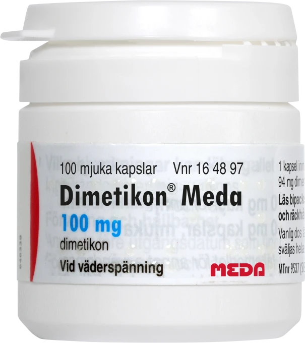 Dimetikon Meda mjuk kapsel 100 mg 100 st Dimetikon meda