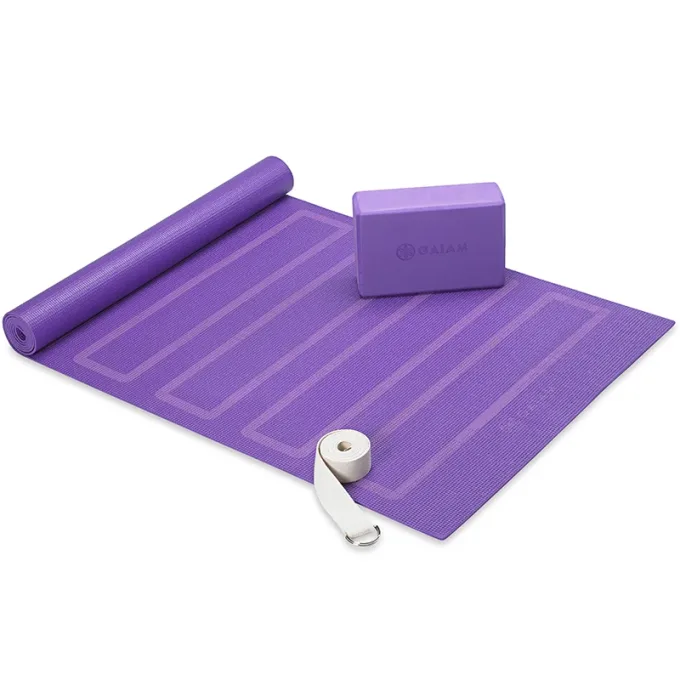 Gaiam Yoga Beginners Kit Purple Gaiam