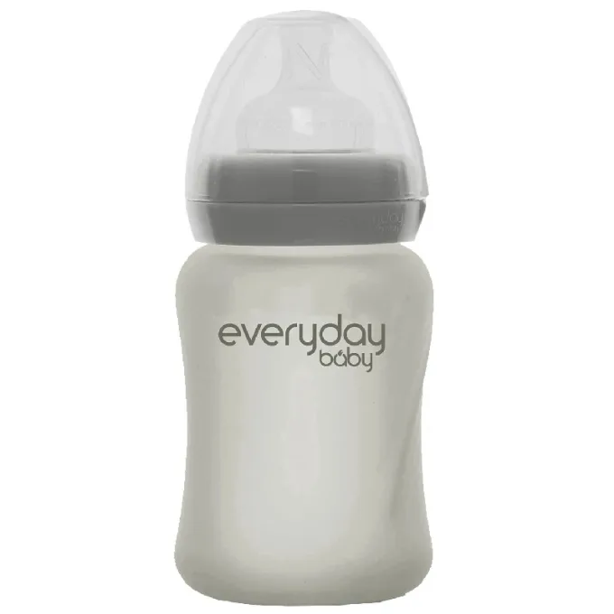 Everyday Baby Nappflaska Glas Healthy + Quiet Grey 150 ml Everyday Baby