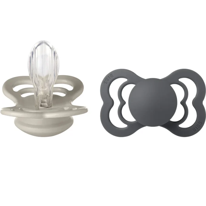 BIBS Supreme Silicone Sand/Iron 2-pack Size 2 Bibs