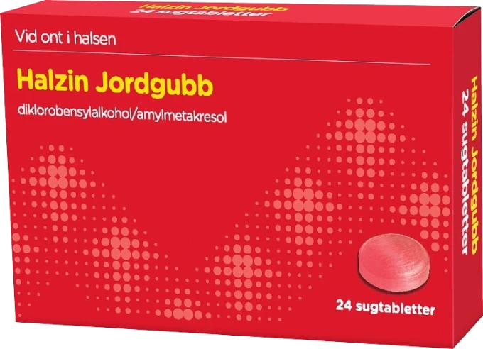 Halzin Jordgubb Sugtablett Blister, 24tabletter ABECE