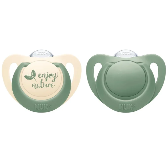 NUK for Nature Napp Silikon Green 2-pack 18-36 mån Nuk