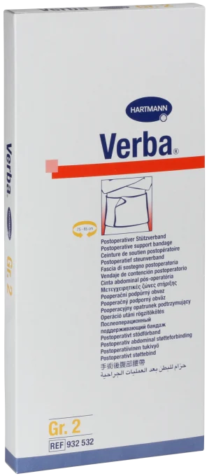 Verba För stomiopererade. 25 cm brett, med kardborrband. nr 2, omkrets 75-85 cm 1st 