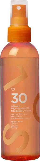 Hjärtats Solspray Transparent Oparfymerad SPF 30, 200 ml Hjärtats