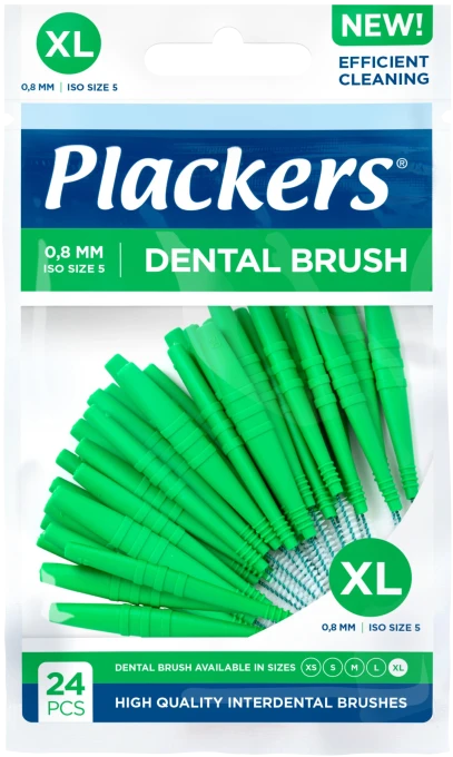 Plackers Dental Brush XL 0,8 mm 24 st Plackers