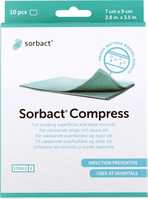Sorbact Compress 7 cm x 9 cm 10 st Sorbact
