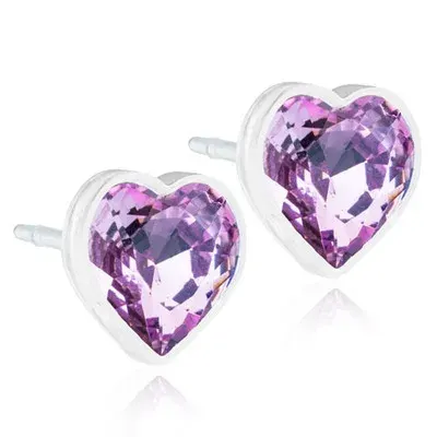 Blomdahl Örhängen Heart Light Amethyst 6 mm Blomdahl