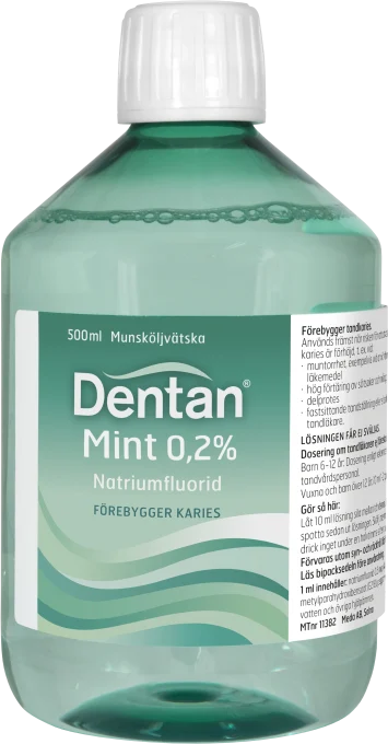 Dentan Mint munskölj 0,2 % 500 ml Dentan