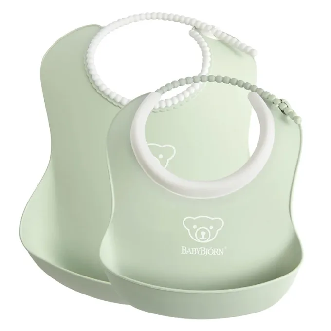 BabyBjörn Haklappsset Blekgrön 2-pack Babybjörn