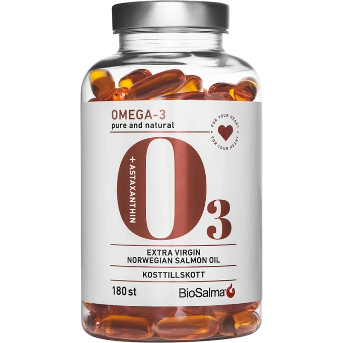 BioSalma Omega-3 Salmon Oil 1000mg 180 kapslar BioSalma