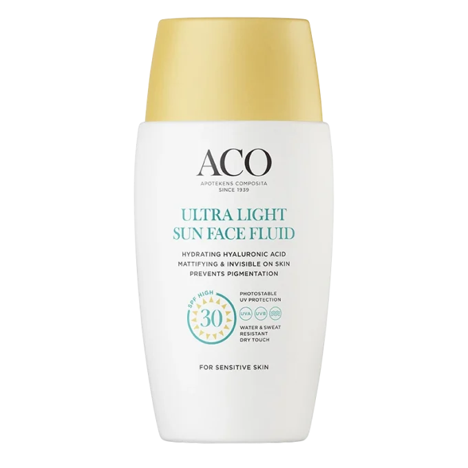 ACO Ultra Light Sun Face Fluid SPF 30, 40 ml ACO