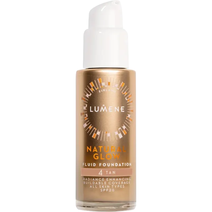 Lumene Natural Glow Fluid Foundation SPF 20, 30 ml 4 Tan Lumene
