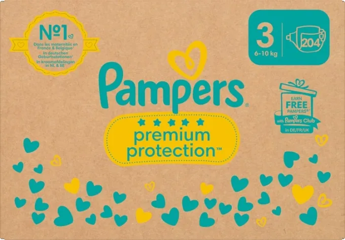 Pampers Premium Protection S3 6-10kg 204st Pampers