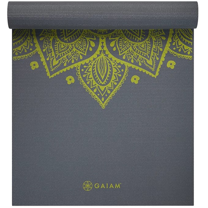 Gaiam Yoga Mat 6 mm Printed Citron Sundial Gaiam