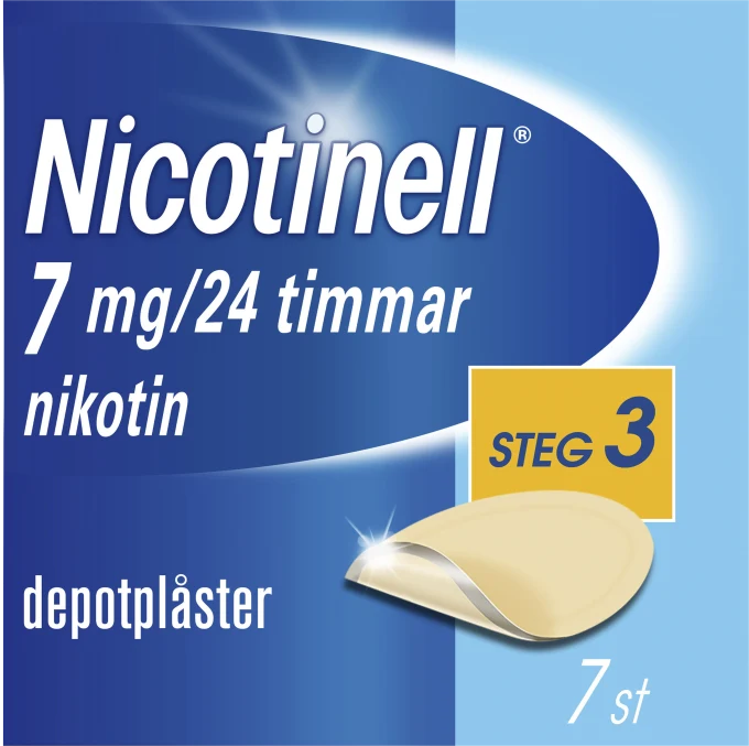 Nicotinell depotplåster 7 mg/24 timmar 7 st Nicotinell