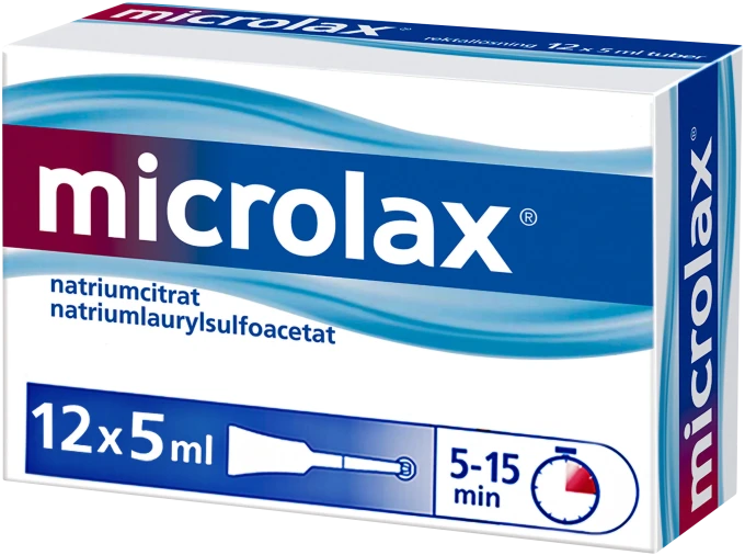 Microlax rektallösning tub 12 x 5 ml Microlax