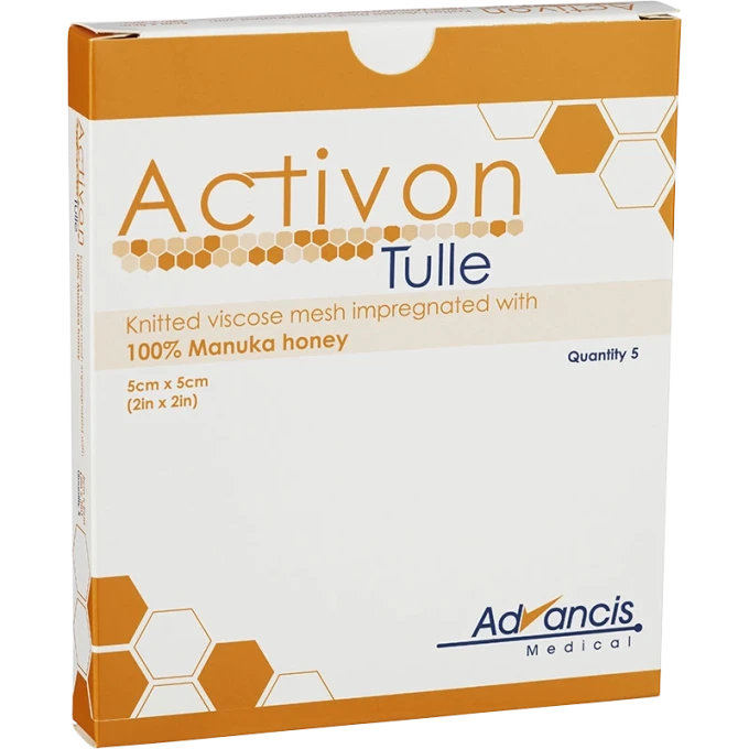 Activon Tulle Viskoskompress med Manukahonung 5x5cm 5 st Activon