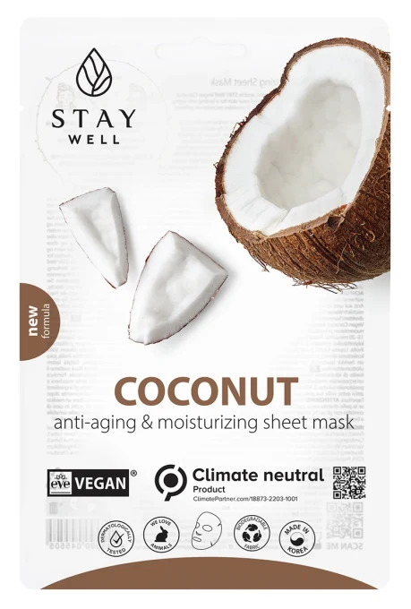 Stay Well Vegan Sheet Mask Coconut 1 st Stay Well