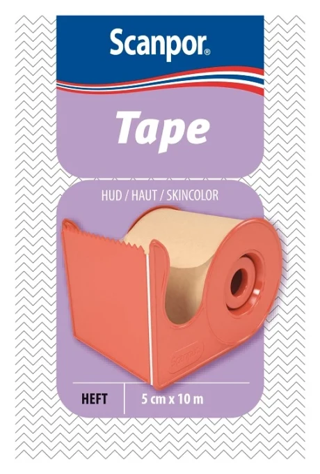 Scanpor Tape med hållare beige 5 cm x 10 m Scanpor