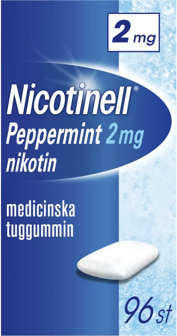 Nicotinell Peppermint Medicinskt tuggummi 2 mg 96 st Nicotinell