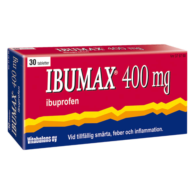 Ibumax Filmdragerad tablett 400mg Blister, 30tabletter Ibumax