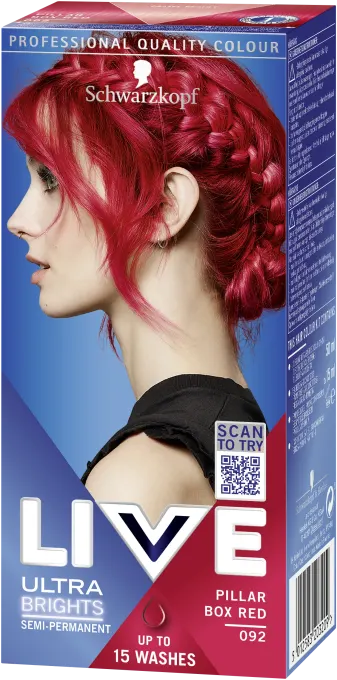 Schwarzkopf Live Ultra Brights or Pastel Hårfärg 092 Pillar Box Red Schwarzkopf
