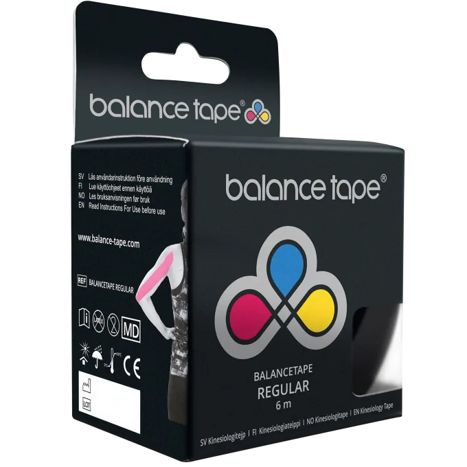 Hegu Kinesiologitejp Balance Tape Svart Rulle 5cm x 6m Hegu