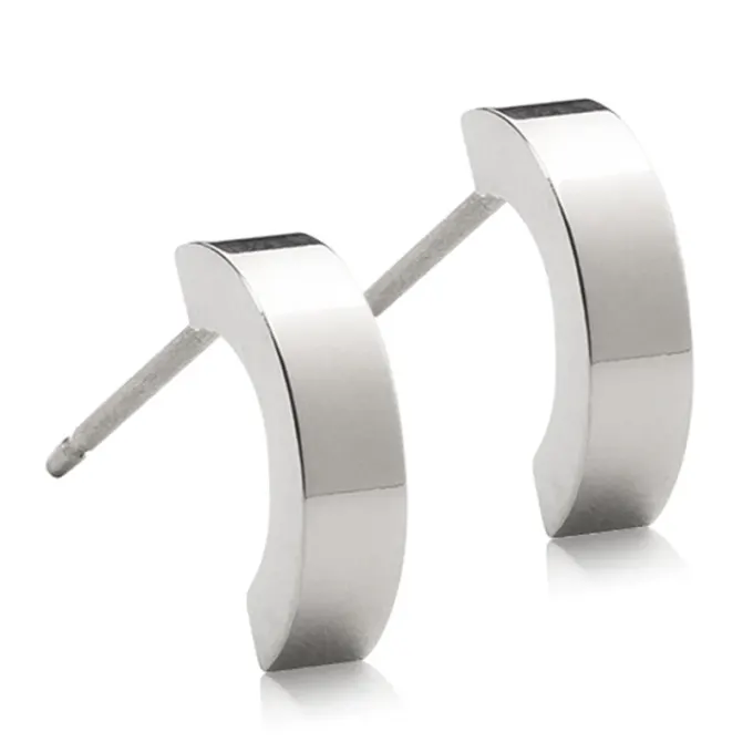 Blomdahl Örhängen Pendant Plain Curved 10 mm Blomdahl