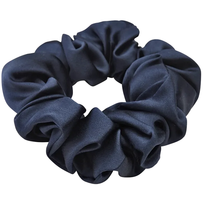 Lenoites Mulberry Silk Scrunchie Blue Lenoites