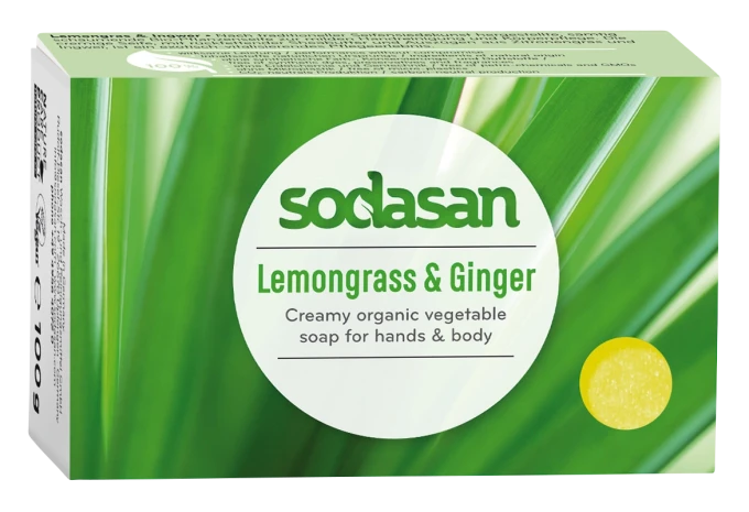 Sodasan Ekologisk Tvål Citrongräs & Ingefära 100 g Sodasan