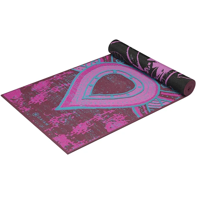 Gaiam Yoga Mat 6 mm Reversible Be Free Gaiam