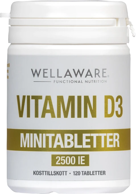 WellAware Vitamin D3 2500 IE 120 minitabletter WellAware