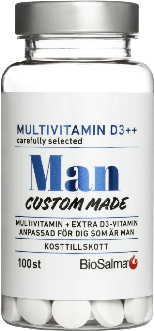 BioSalma Multivitamin Man D-vitamin++ 100 tabletter BioSalma