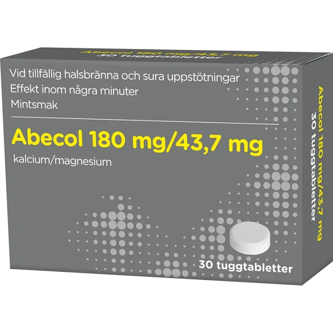 Abecol 180/43,7 mg 30 tuggtabletter ABECE