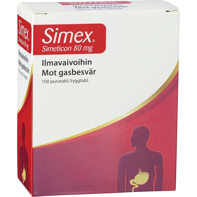 Simex Tuggtablett Simetikon 80 mg 100 st Simex