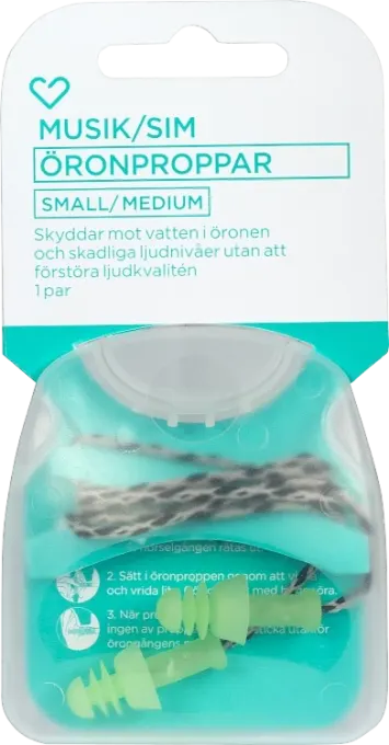 Hjärtats musik- och simpropp small/medium 1 par Hjärtats